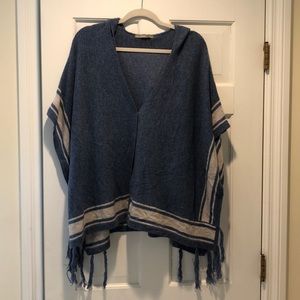 27 Miles Malibu 100% Cashmere Hooded Poncho